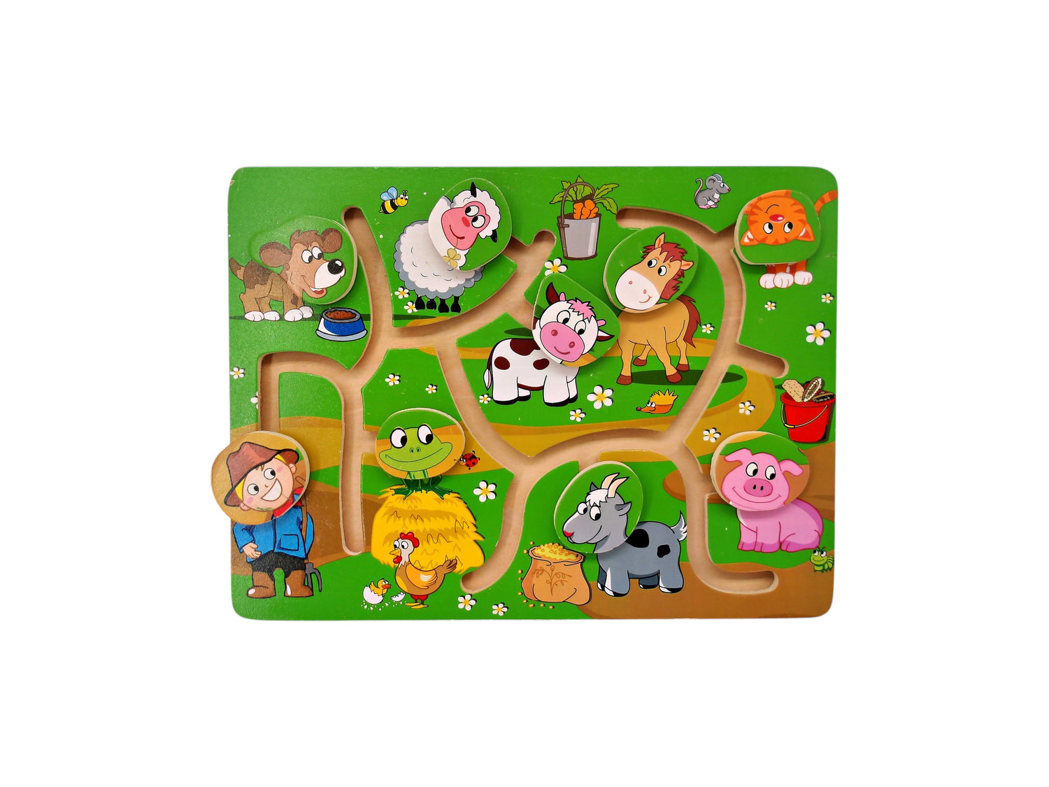 Jeu labyrinthe en bois - La ferme