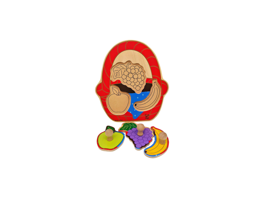 Puzzle bois - Panier de fruits - 3 pièces