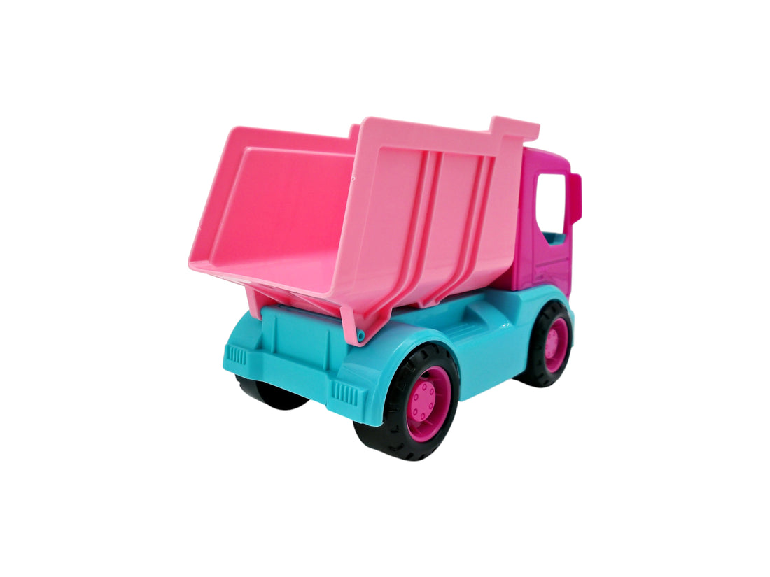 Camion benne inclinable bleu et rose