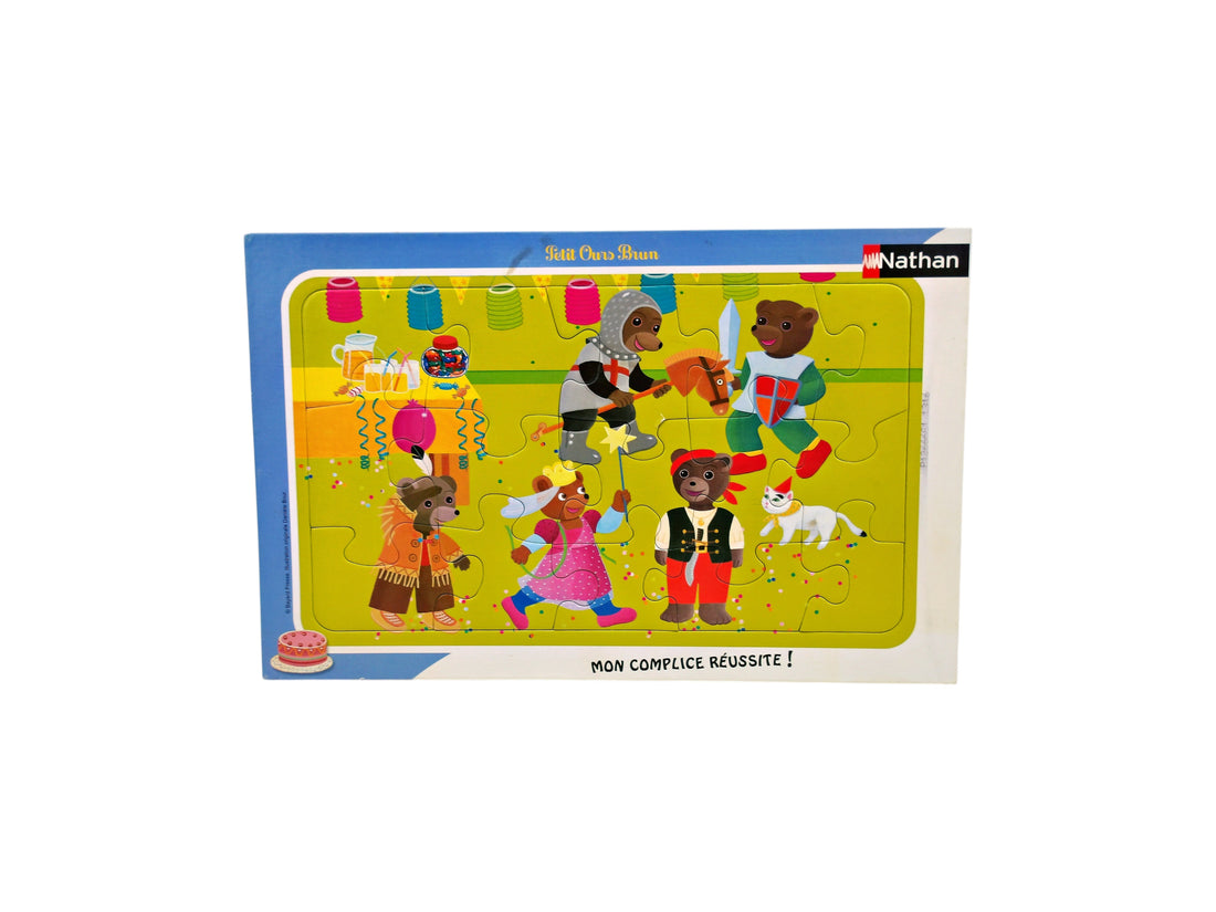 Puzzle cadre Petit ours brun - 15 pièces 