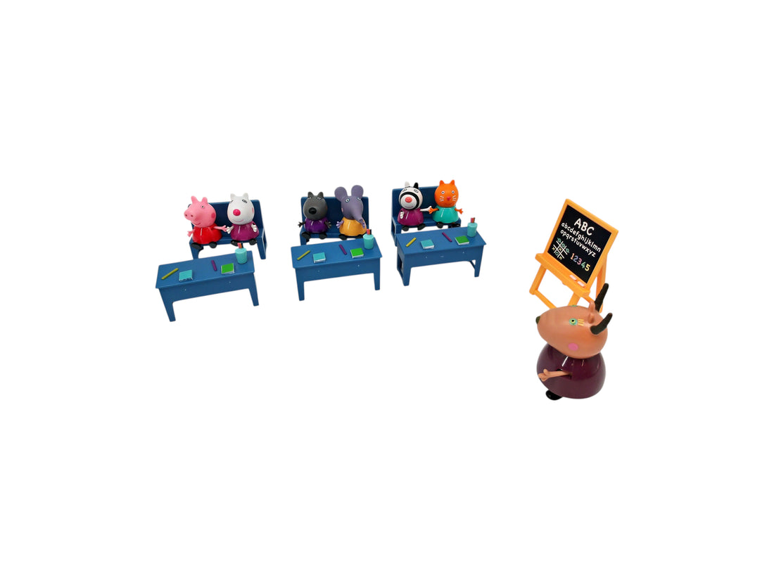 Figurines - Peppa Pig en classe - x7