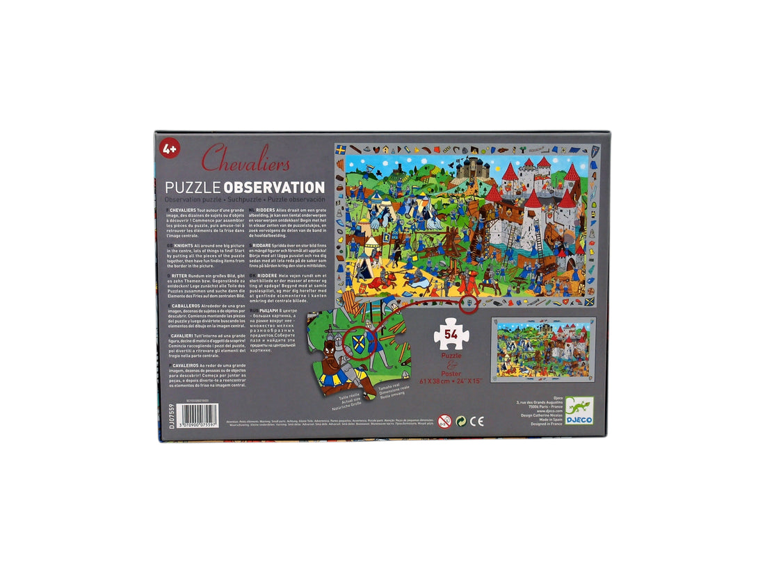 Puzzle Observation -  Chevaliers - 54 pièces