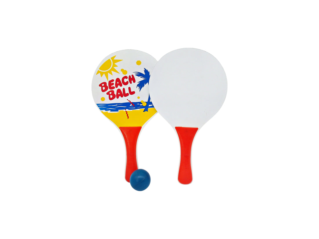 Set de 2 raquettes de plage avec balle
