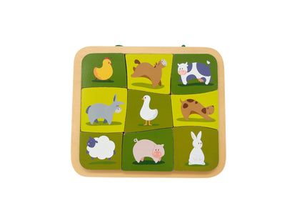 Puzzle encastrable aimanté - La ferme - 9 pièces