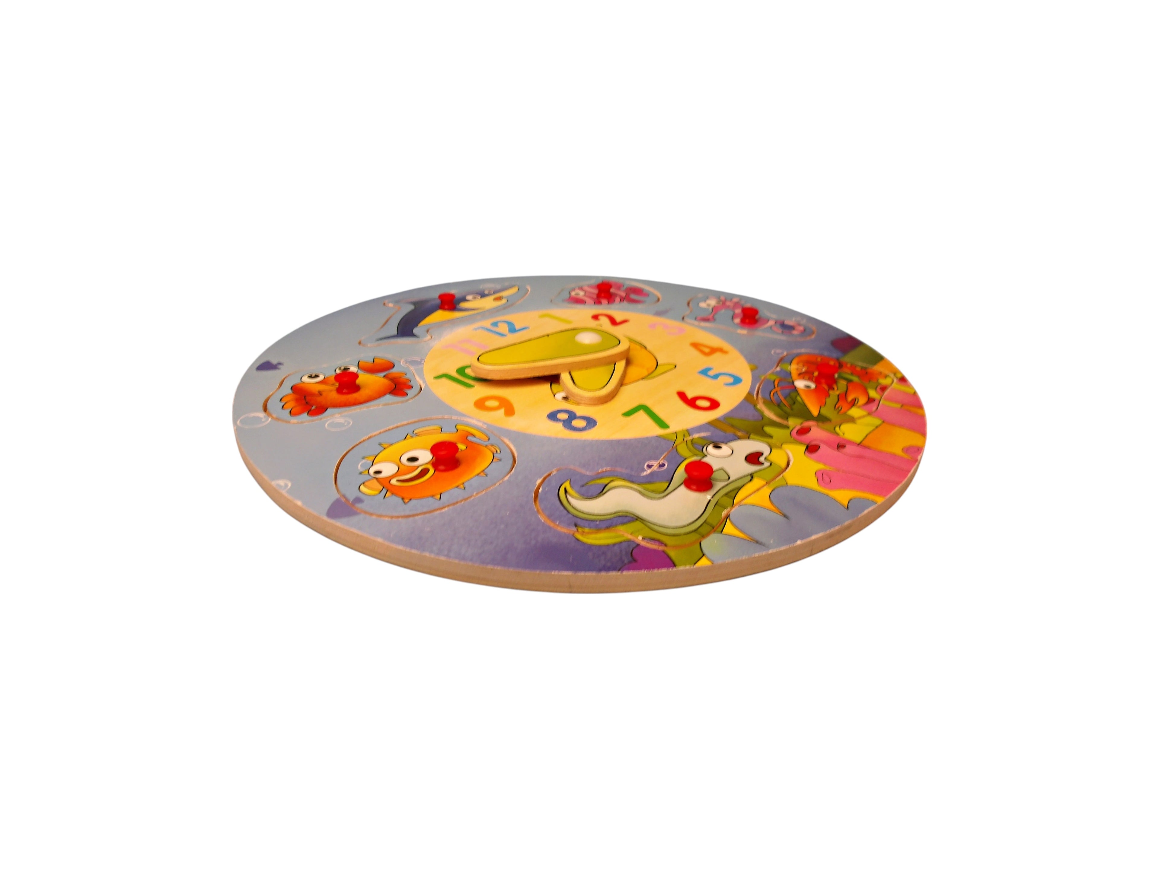 Puzzle - Horloge animaux marins - 8 pièces