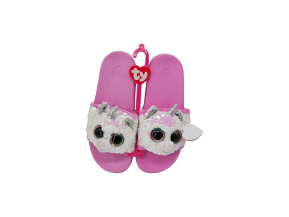 Claquettes - Peluche à sequins Diamond la licorne