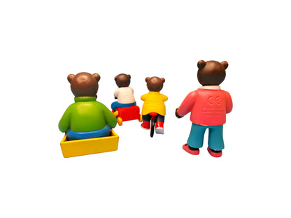 Figurine - Famille Petit Ours Brun - x4
