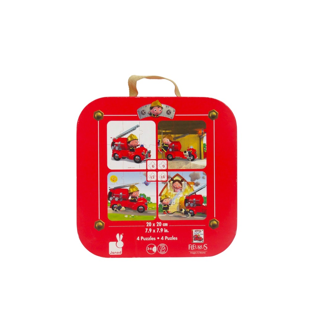 Puzzles progressifs - Camion de pompiers de Léon x4