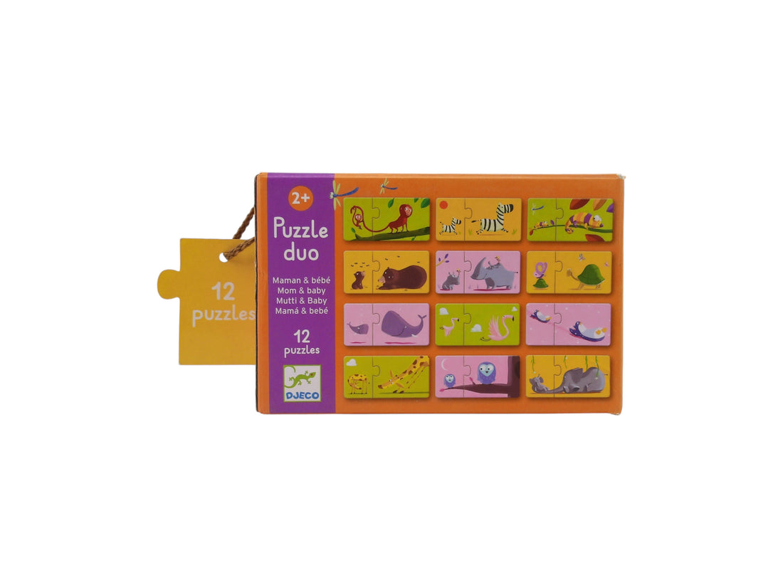 Puzzle duo - Maman et bébé - 12 Pièces