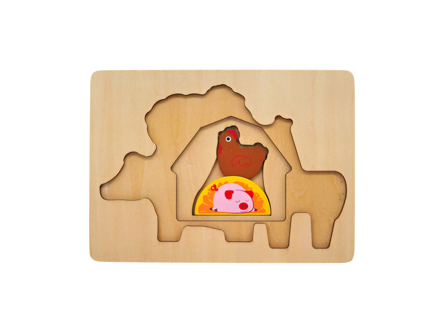 Puzzle à étages - Animaux de la ferme