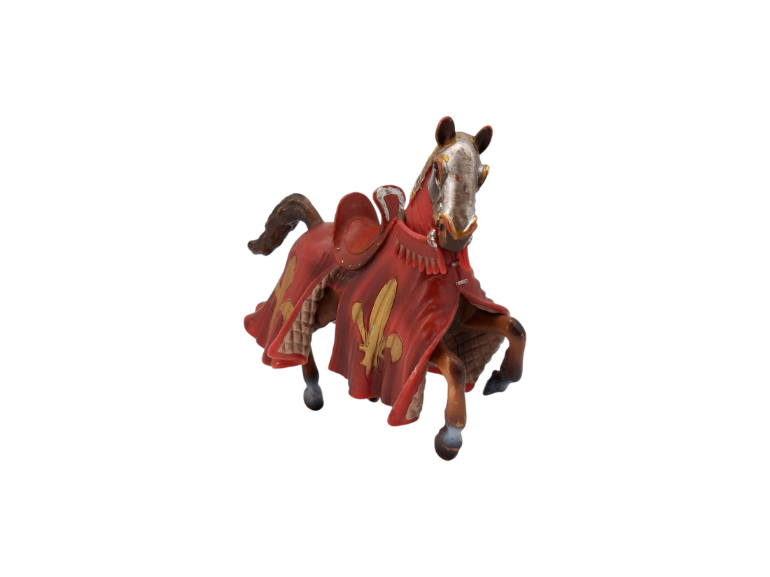 Figurine - Cheval médiéval - Rouge