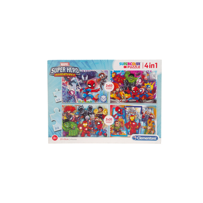 Puzzle 4 in 1 - Marvel super héros -  x4