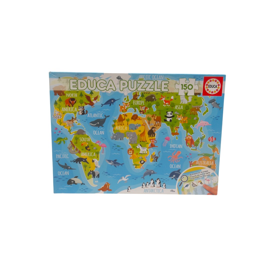 Puzzle - Mappemonde - 150 pièces