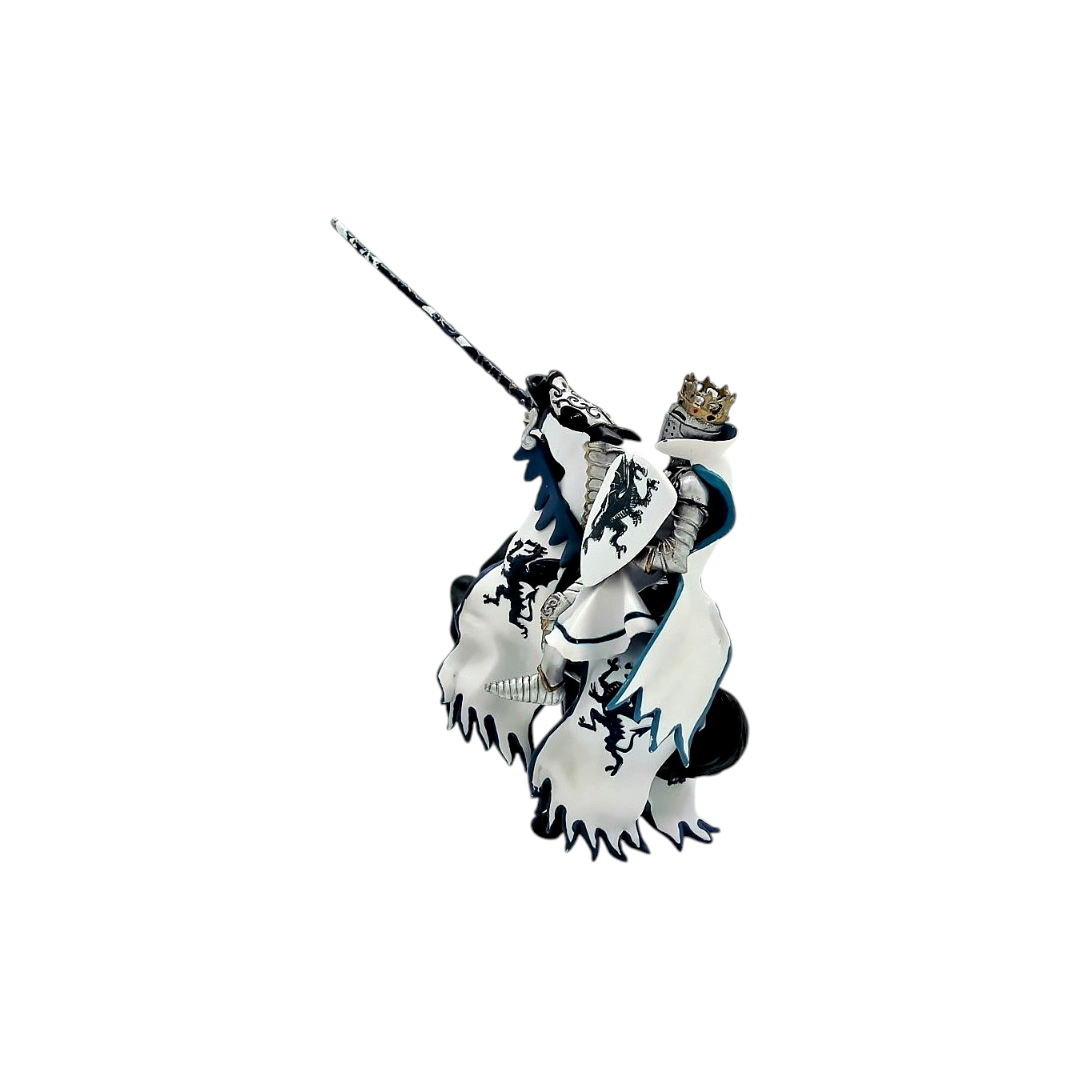Figurine - Roi au dragon bleu et son cheval