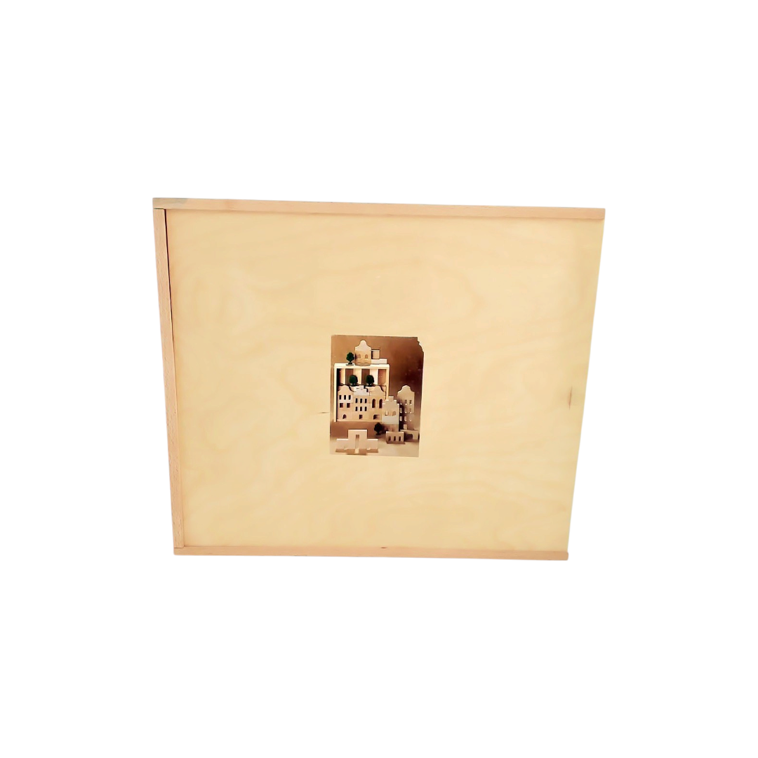 Boîte de pièces de construction en bois