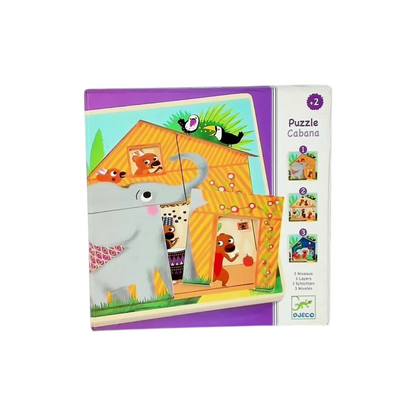 Puzzle Cabana - Puzzle en bois 3 niveaux