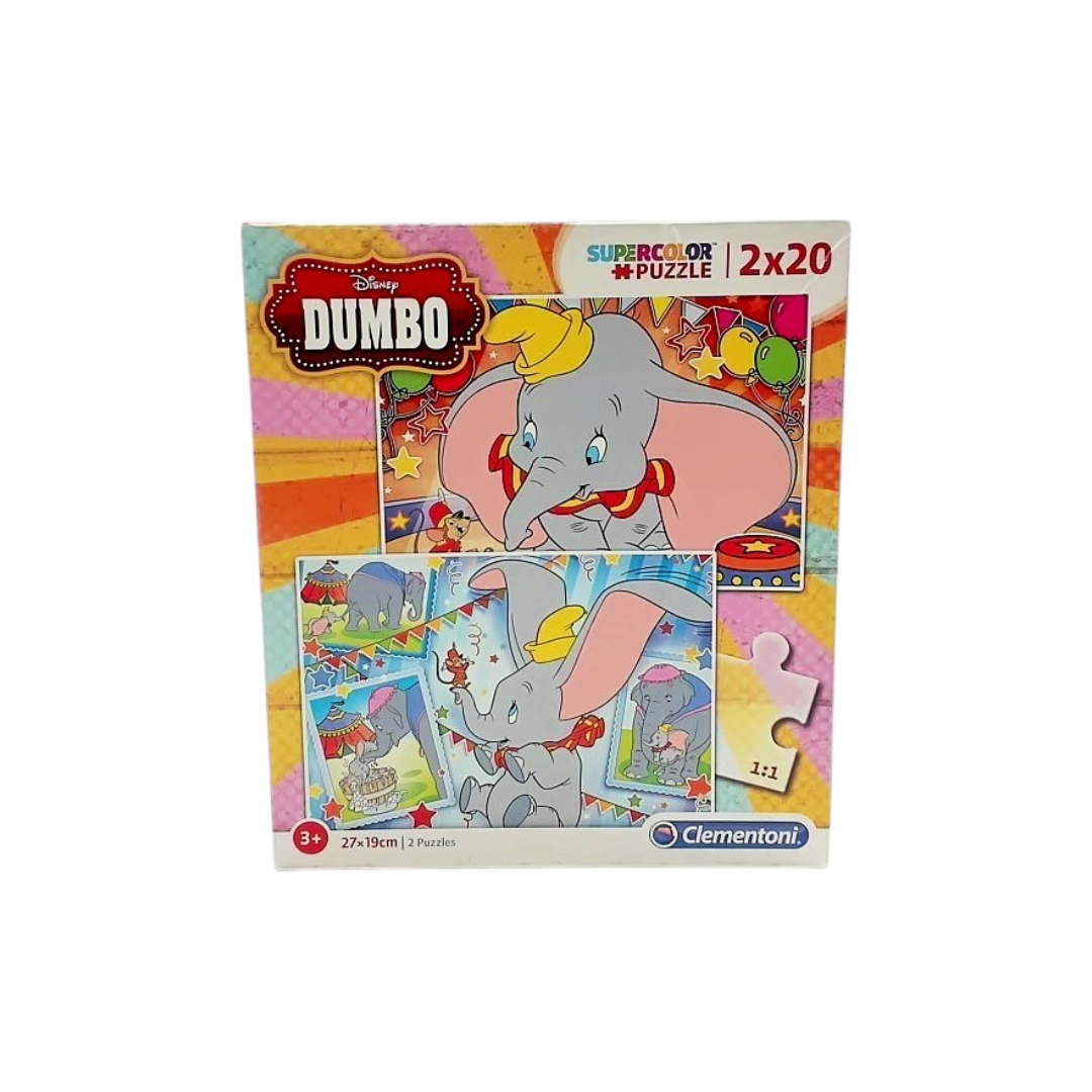 Puzzle - Dumbo - 2x12 pièces