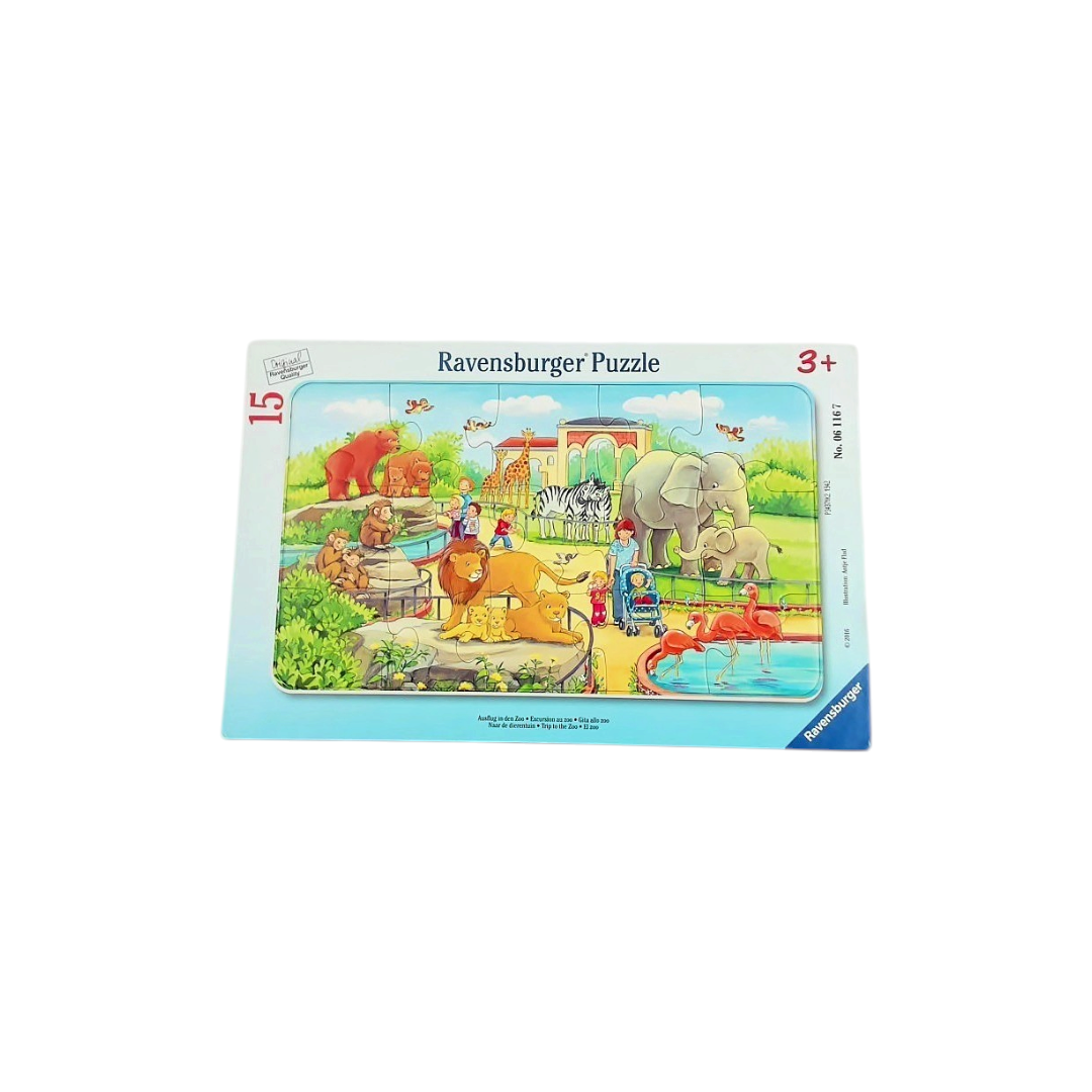Puzzle cadre - Une journée au zoo - 15 pièces