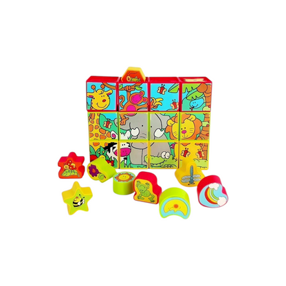 Puzzles cubes et trieur de formes