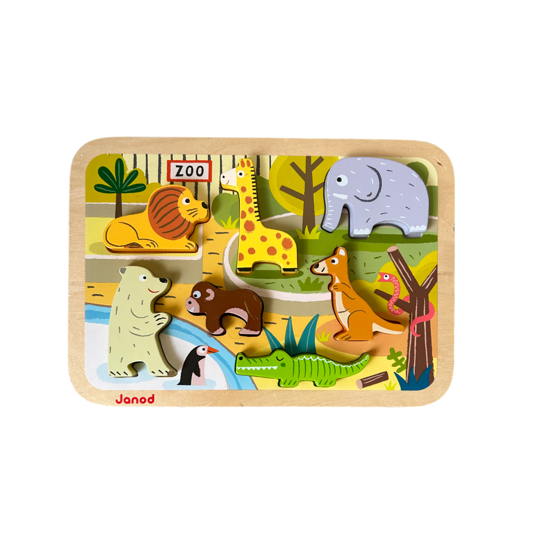 Janod - Chunky puzzle bois - Zoo