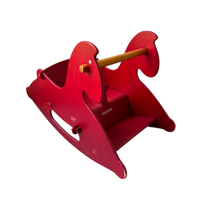 Moover - Cheval à bascule en bois rouge