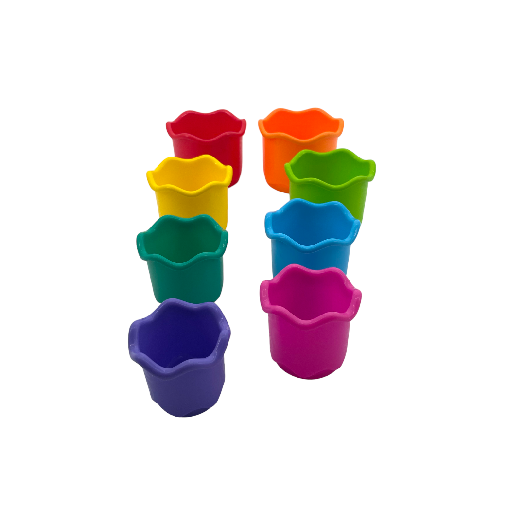 Gobelets de bain en plastique à empiler - Multicolore