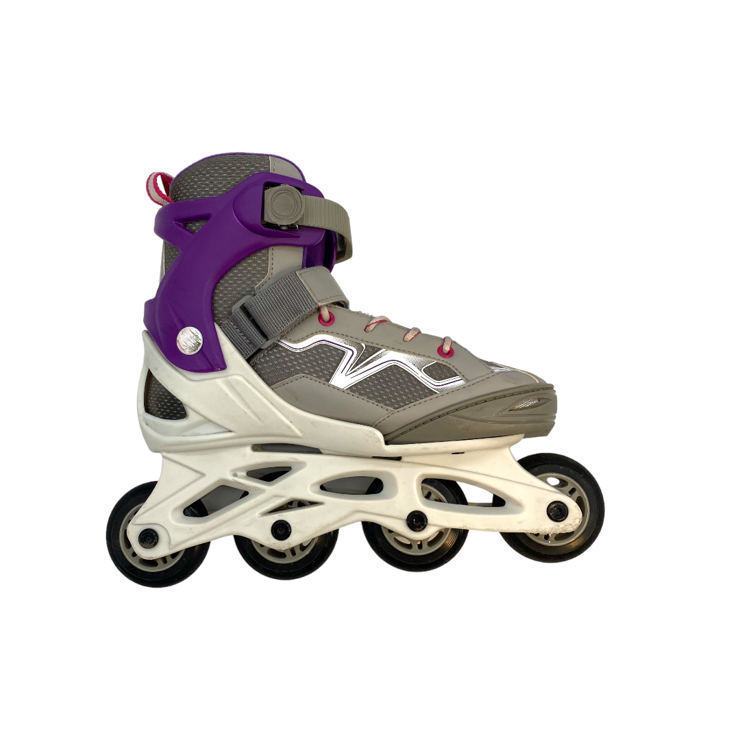 Décathlon - Oxelo - Rollers fitness enfant FIT3 JR gris violet - 35-38