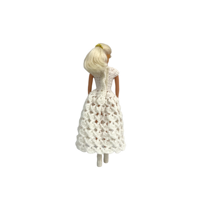 Barbie - Robe de soirée blanche en tricot