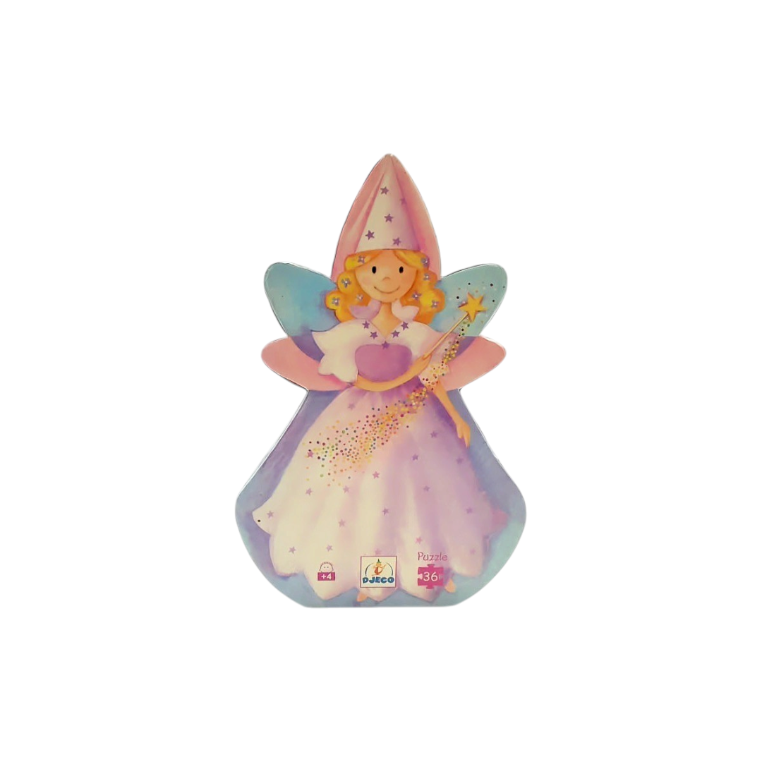 Puzzle silouhette - La fée et la licorne - 36 pièces