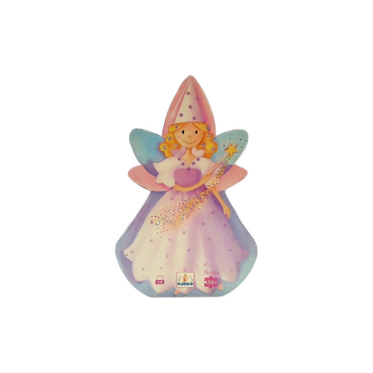 Puzzle silouhette - La fée et la licorne - 36 pièces