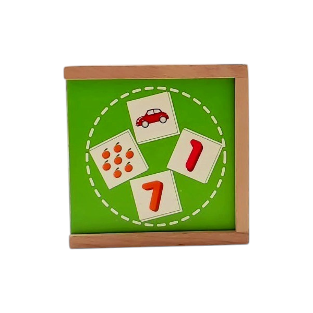 Jeu éducatif en bois - Chiffres et quantités