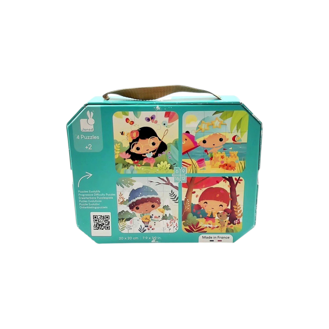 Puzzles évolutifs valisette - Les 4 saisons - x4