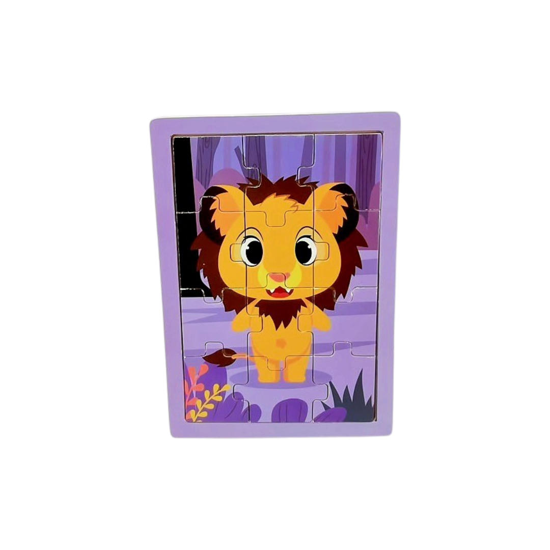 Puzzle en bois - Lion - 12 pièces