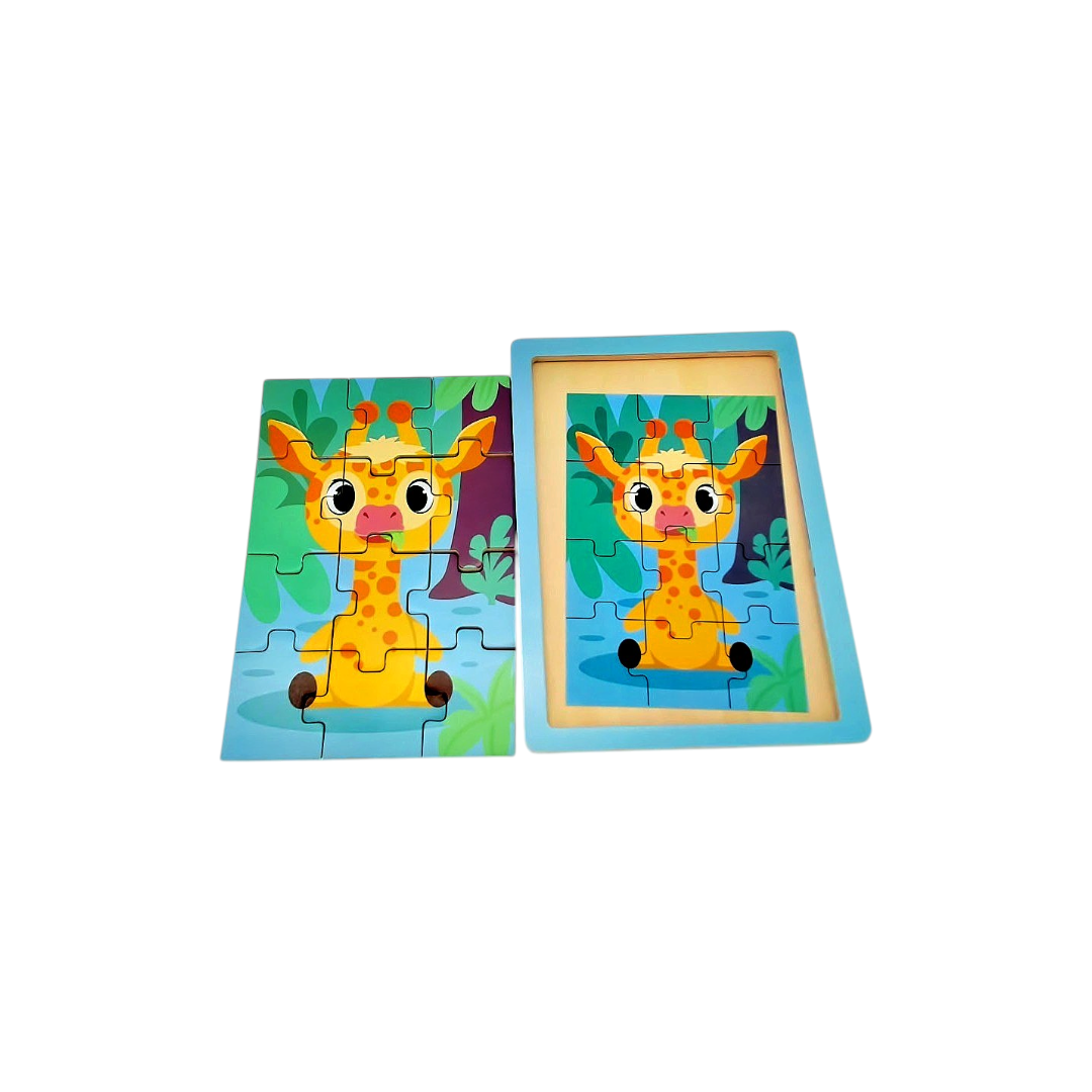 Puzzle en bois - Girafe - 12 pièces