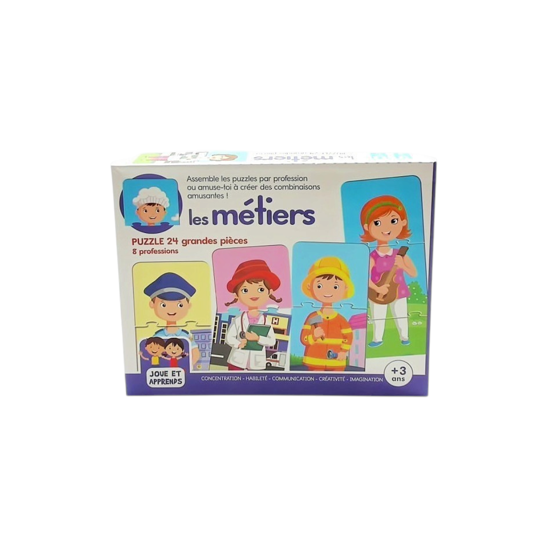 Boîte de jeux Les métiers - 8 puzzles