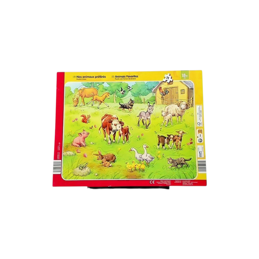 Puzzle cadre - Nos animaux préférés - 11 pièces