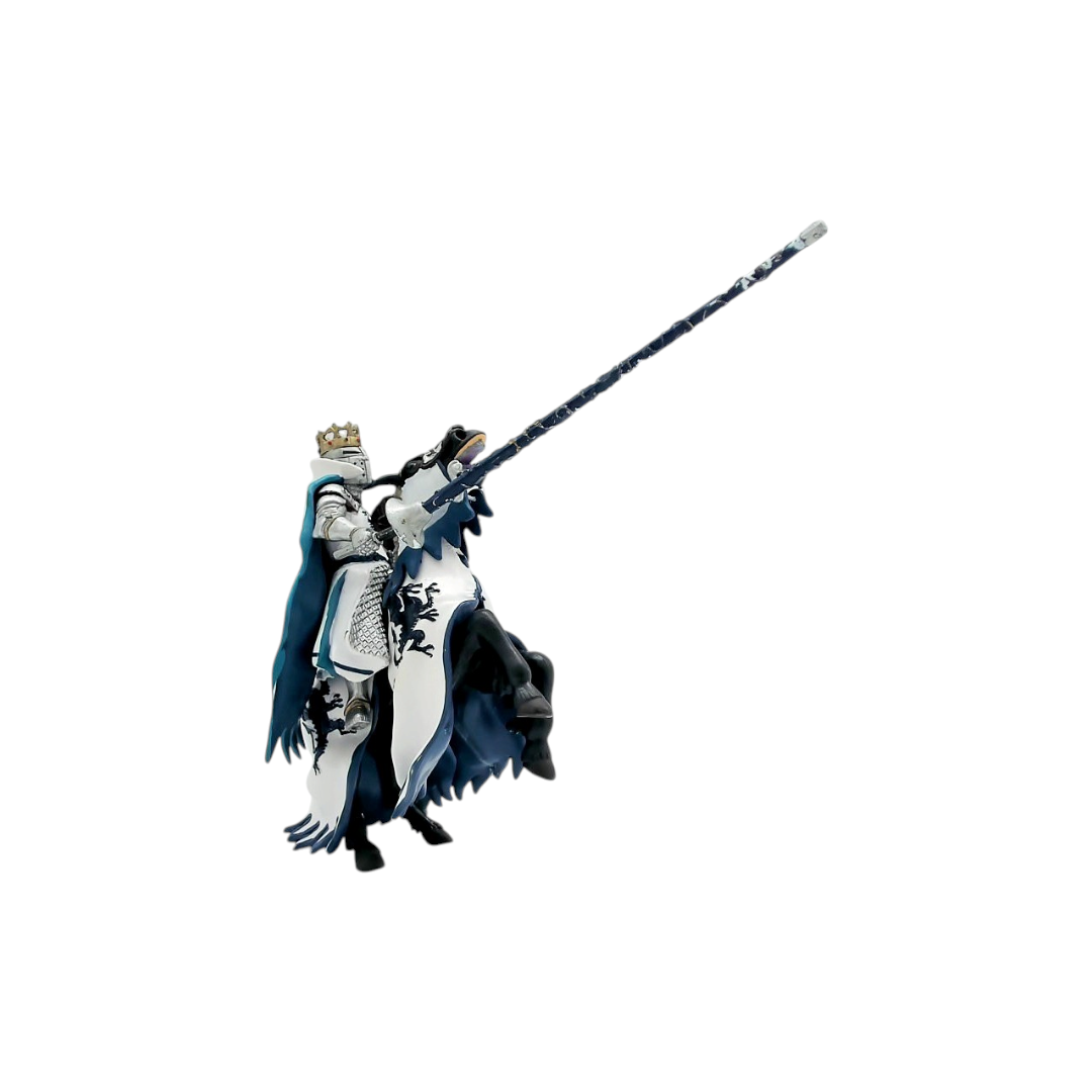 Figurine - Roi au dragon bleu et son cheval
