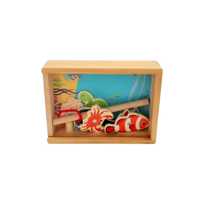Jeu de pêche magnétique en bois