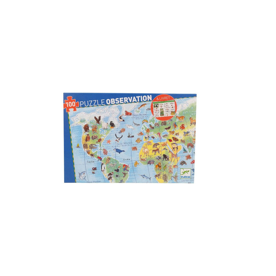 Puzzle observation - Animaux du Monde - 100 pièces