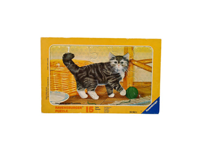 Puzzle cadre - Le chaton - 15 pièces - Édition 1985