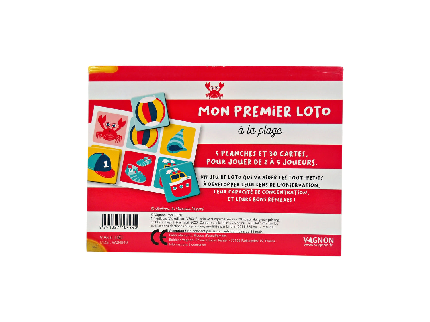 Mon premier loto à la plage- Édition 2020