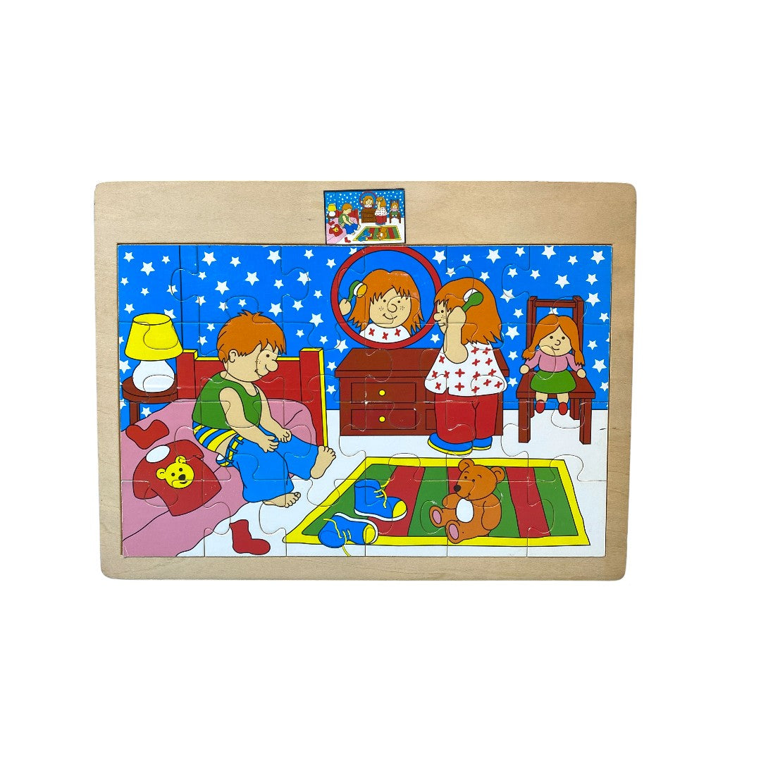 Puzzle en bois - Chambre enfants - 24 pièces