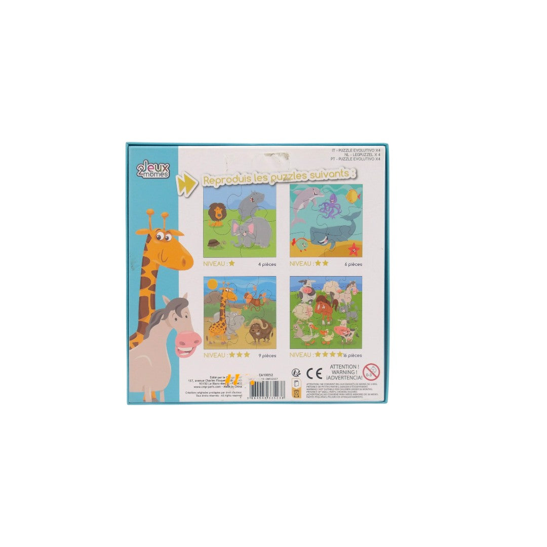Puzzles évolutifs - Animaux x 4
