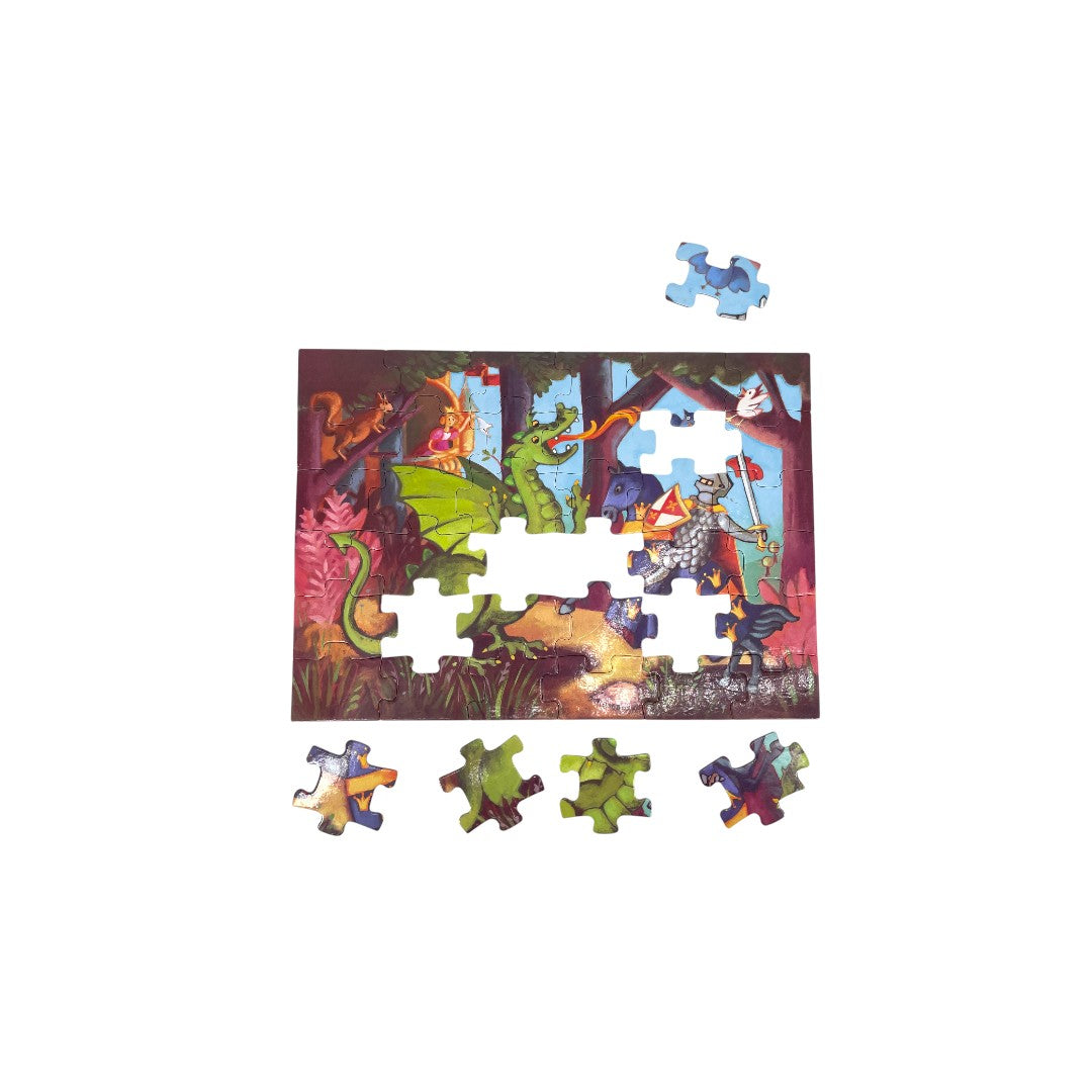 Puzzle - Le chevalier au dragon - 36 pièces