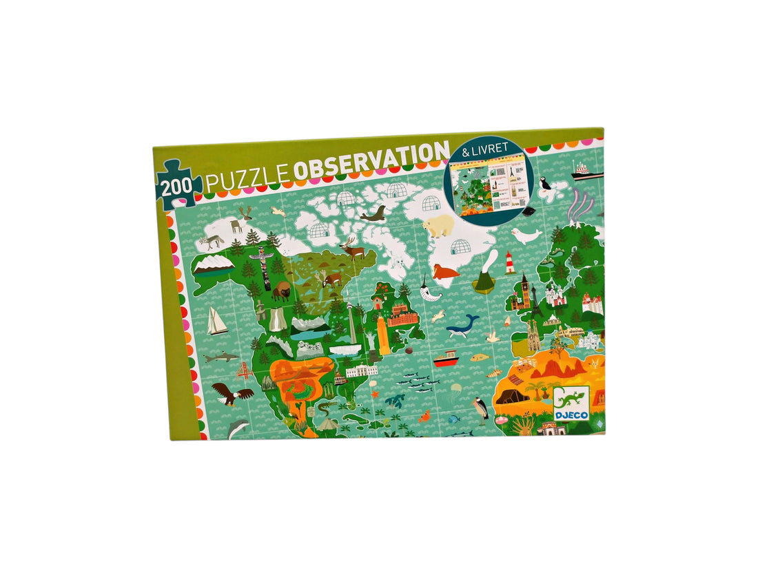 Puzzle observation - Tour du Monde - 200 pièces