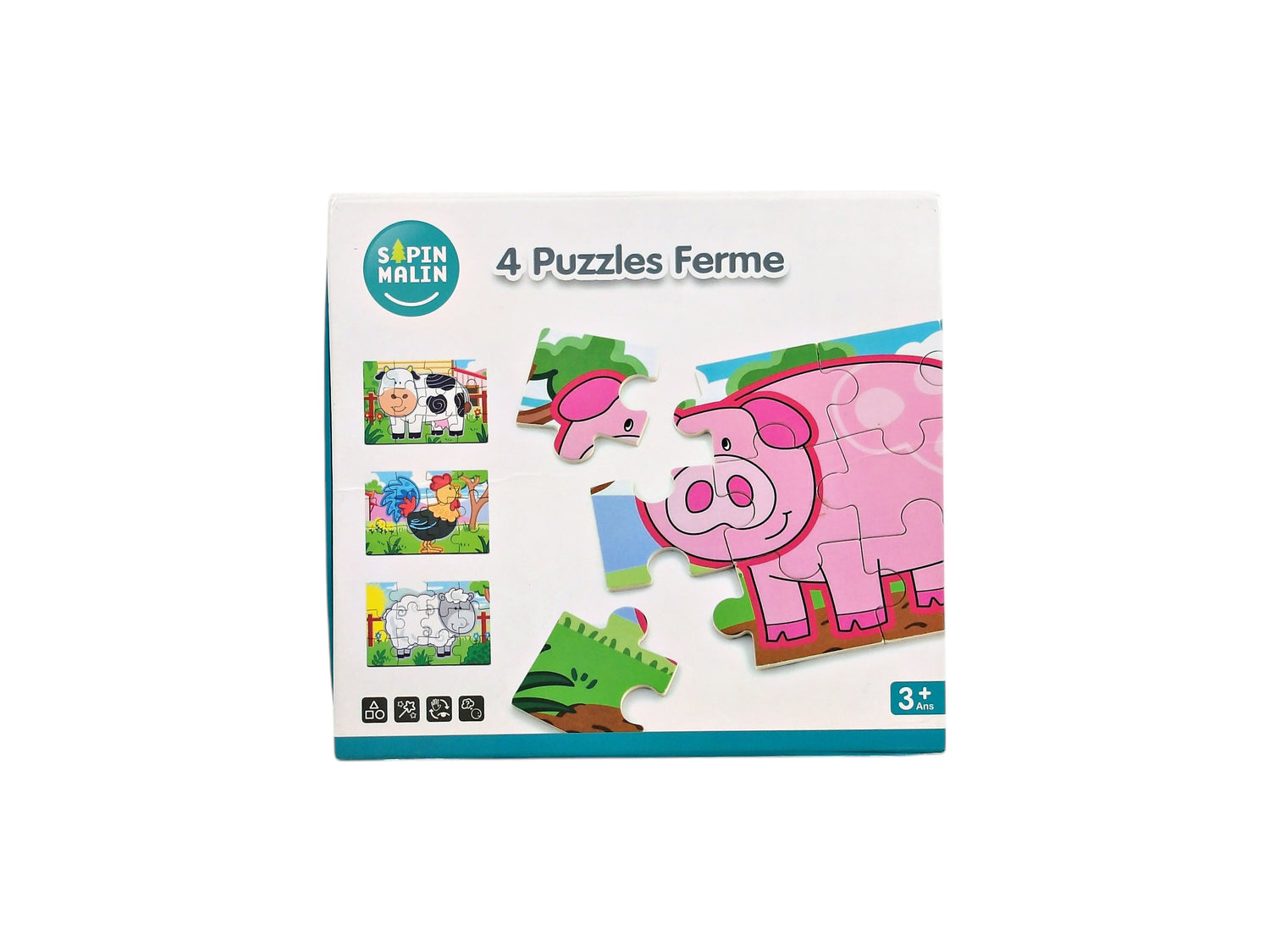 Puzzle 4 en 1-  La ferme