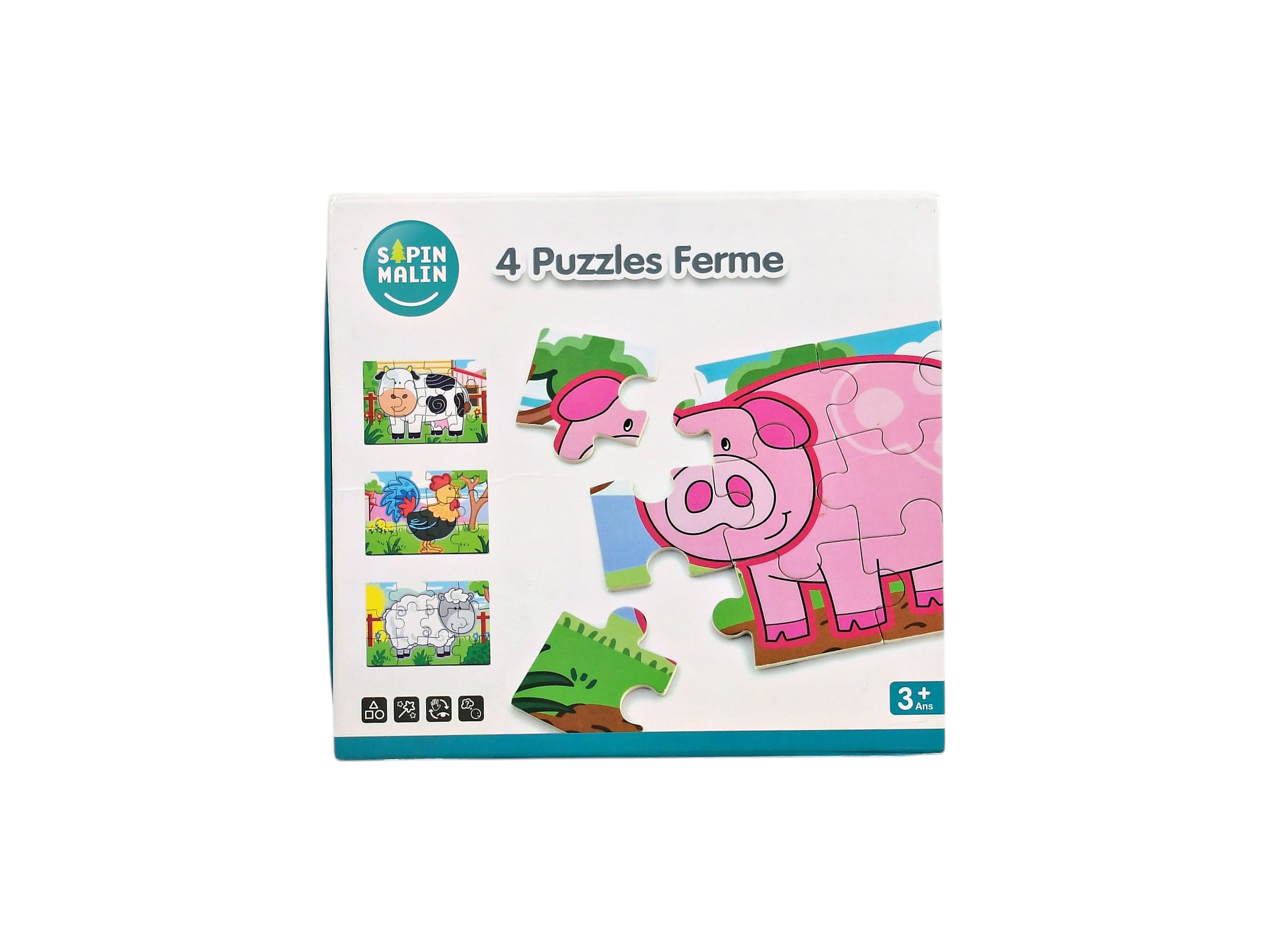 Puzzle 4 en 1-  La ferme