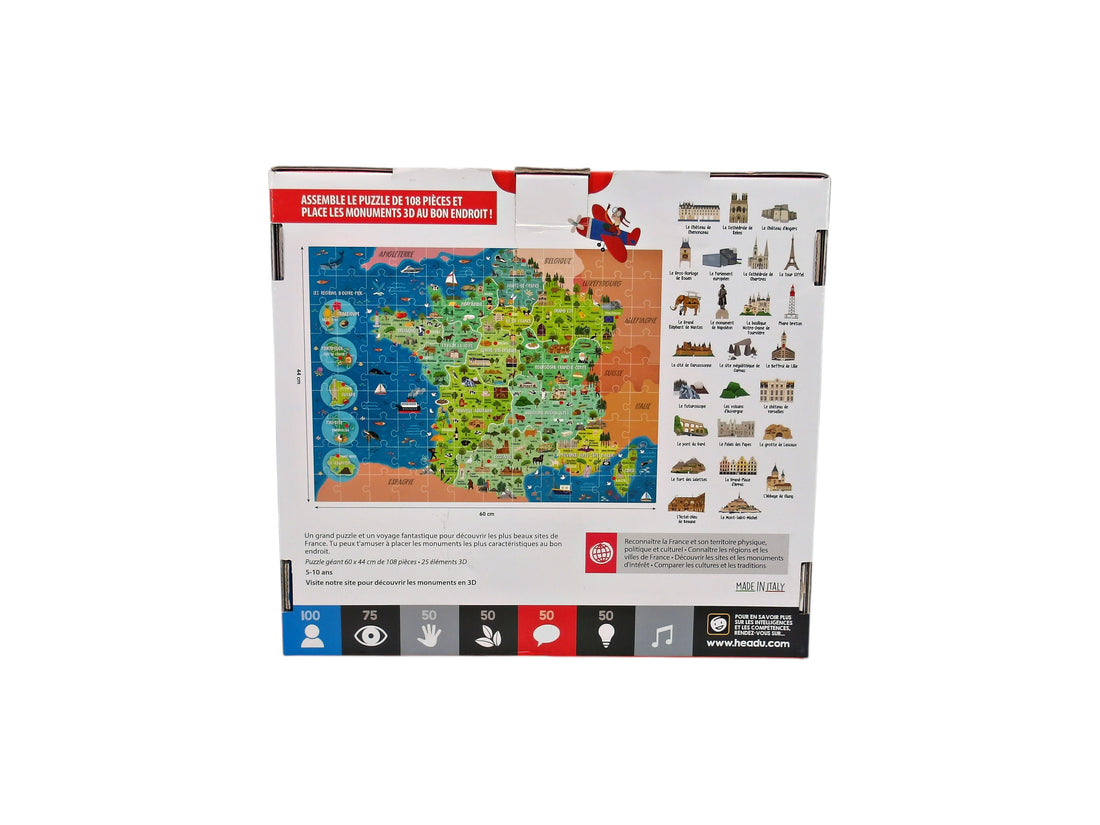 Puzzle - La France à découvrir - 25 monuments 3D
