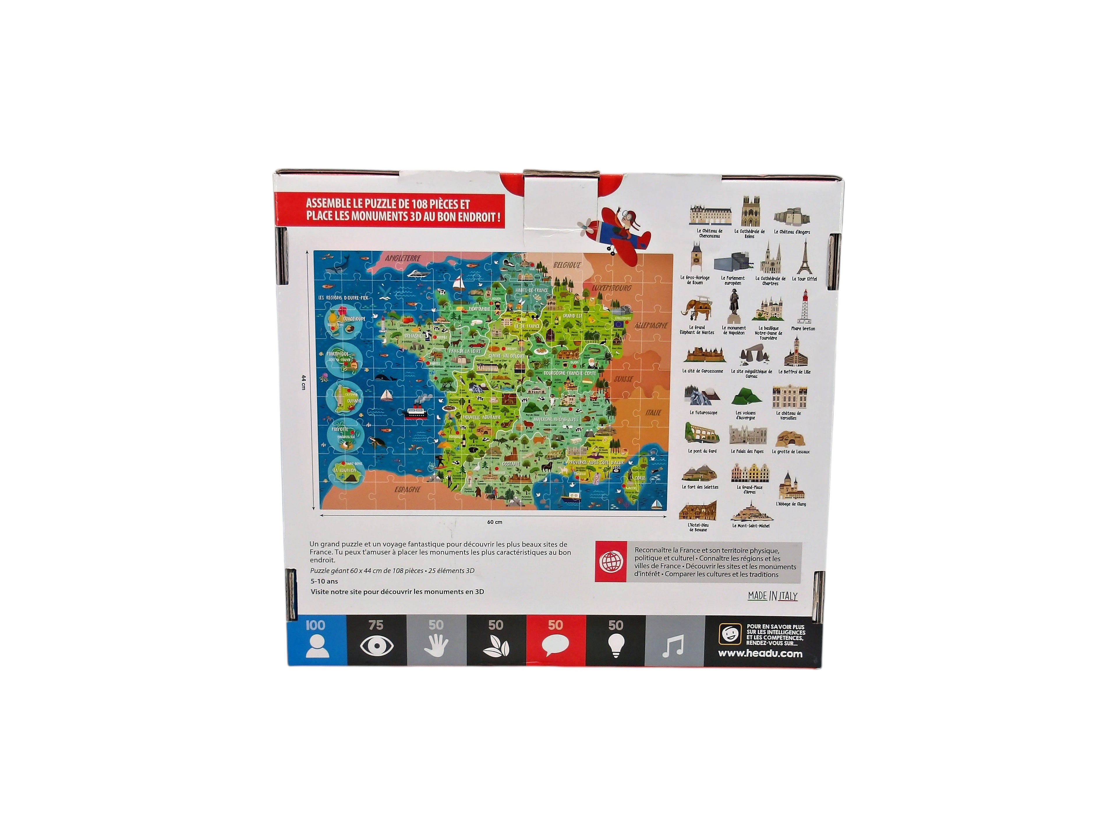 Puzzle - La France à découvrir - 25 monuments 3D