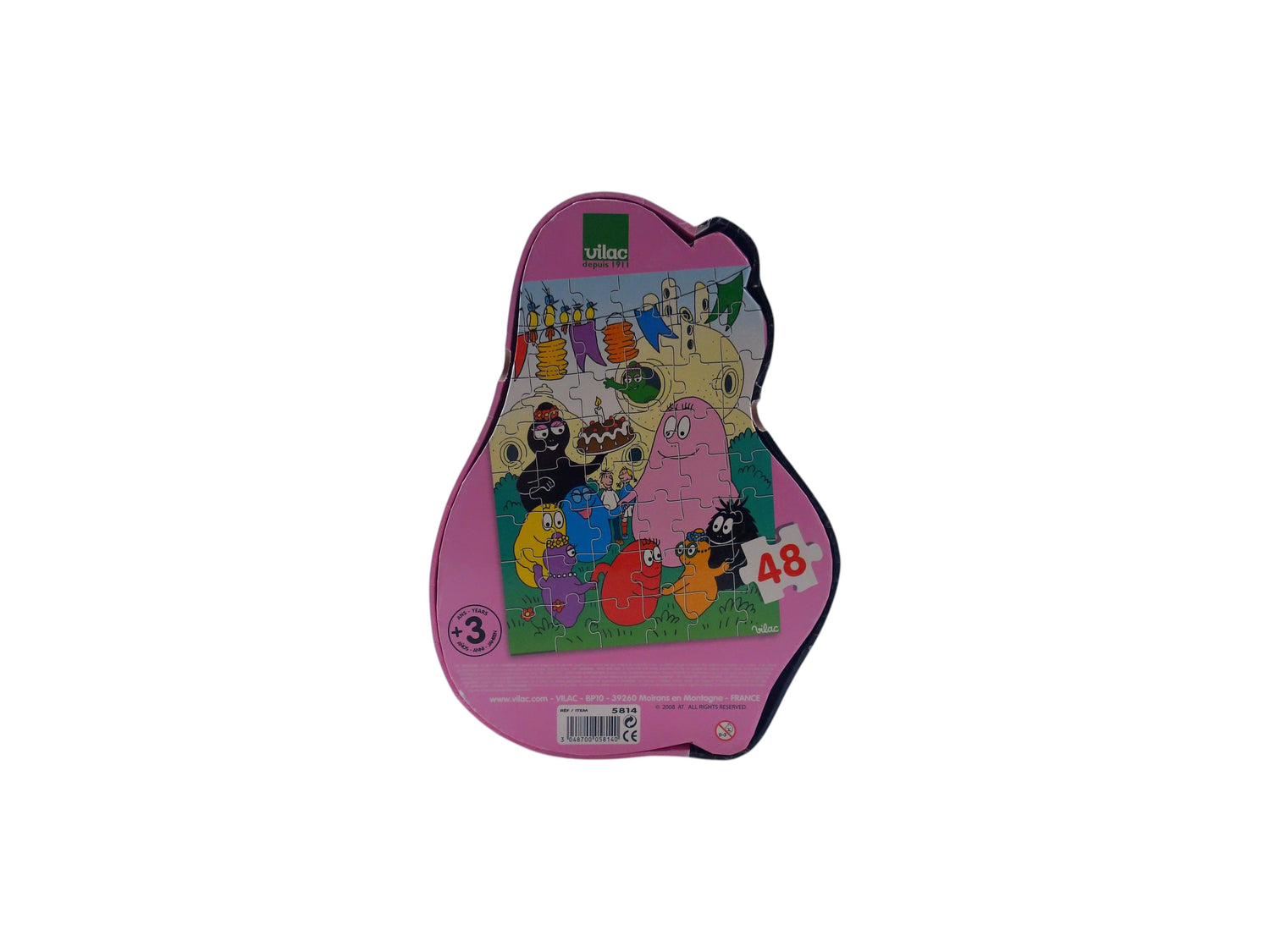 Puzzle bois - Barbapapa - 48 pièces- Édition 2008